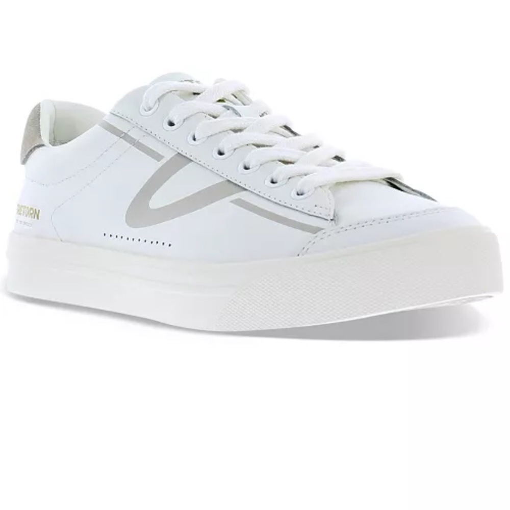 Tretorn Off-White Sneakers with Gray Accents